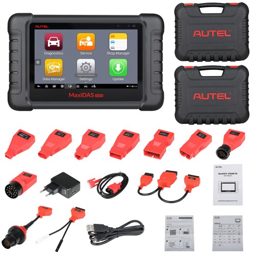 [Weekly Sale][Ship from US/UK/EU] Autel MaxiDAS DS808K Full System Diagnostic Tool with OBD1 Cables and Adapters Support Injector Coding