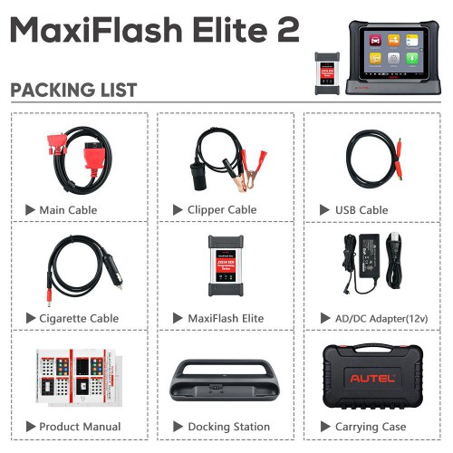 2023 Autel Maxisys Elite II Automotive Diagnostic Tool with J2534 Box Support SCAN VIN and Pre&Post Scan with Free MaxiVideo MV108