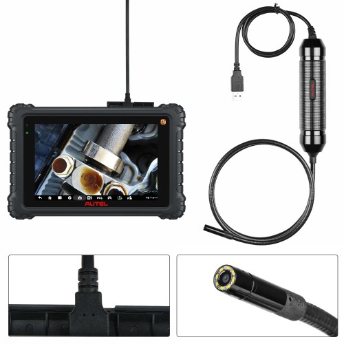 2023 Autel MaxiVideo MV108S 8.5mm Digital Inspection Camera IP67 Waterproof USB Scope Camera with LED Light Works for Autel Diagnostic Tablets