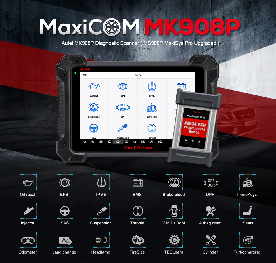 Buy Autel MaxiCOM MK908P Get Free MaxiTPMS TS601