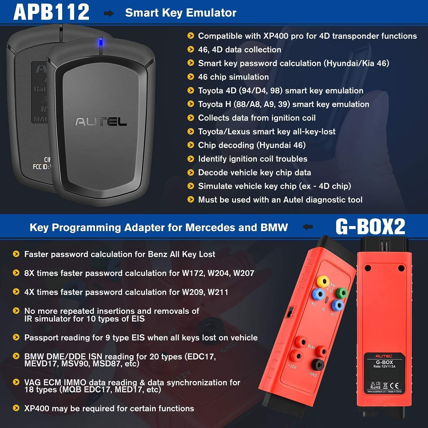 Buy Autel MaxiIM IM608 Key Programmer Get Autel APB112 and G-BOX2